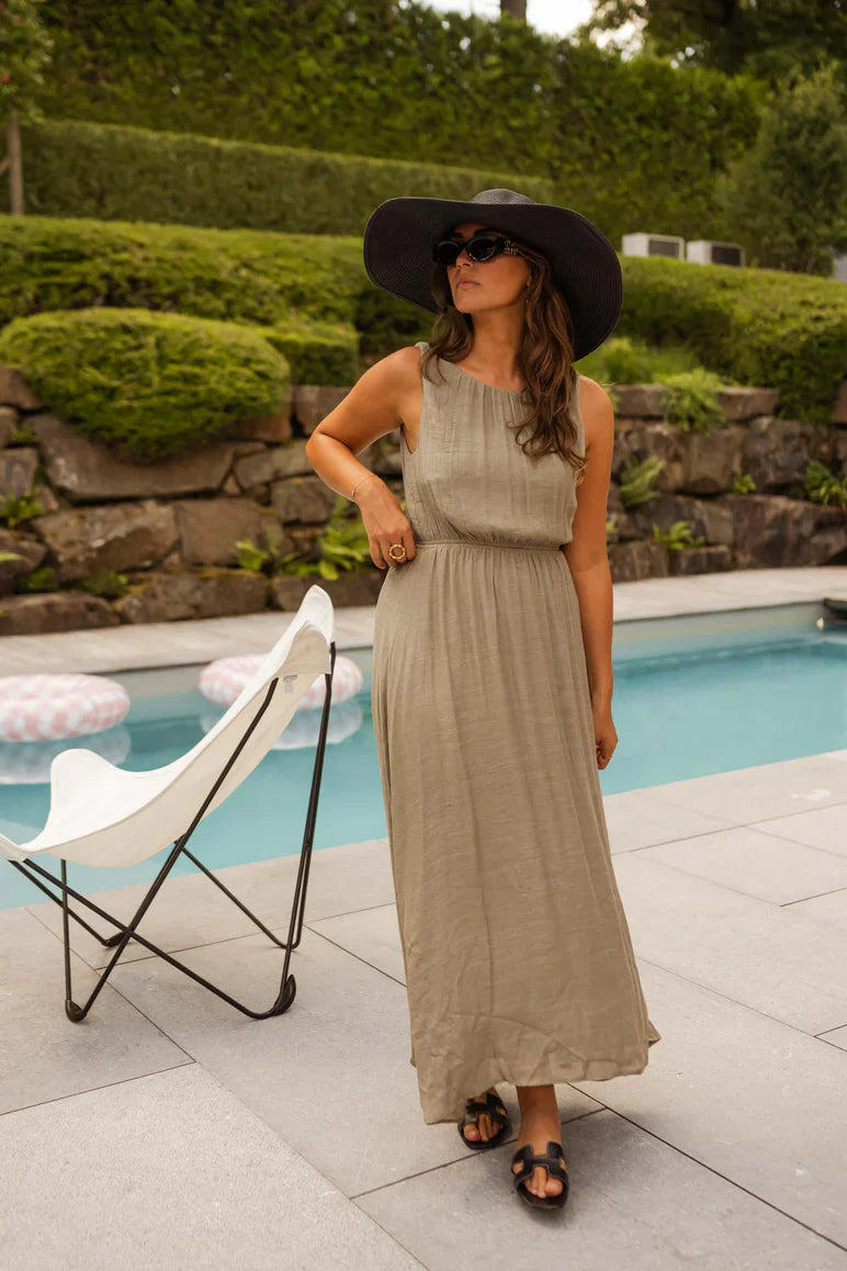 Sarah™ | Il Vestito Estivo in Elegante Khaki
